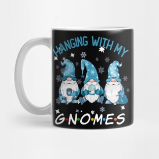 Funny Christmas Gnome Hanging With My Gnomies Family Pajamas Mug